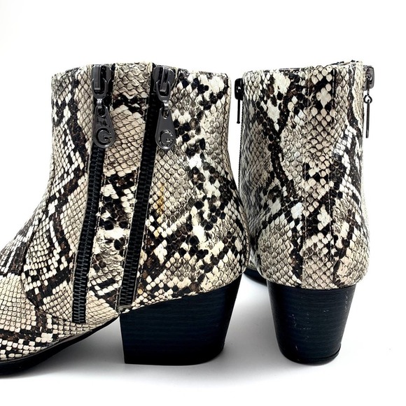 GUESS faux snakeskin python cowgirl ankle boots - Picture 6 of 14